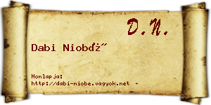 Dabi Niobé névjegykártya